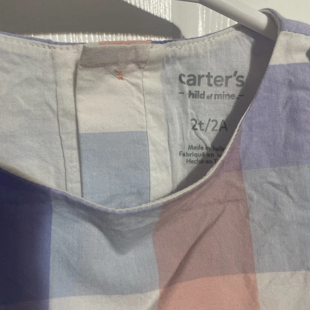 Carter's Pastel Plaid Dress Size 2T